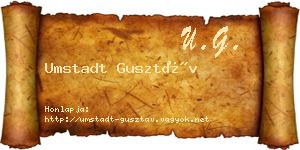 Umstadt Gusztáv névjegykártya